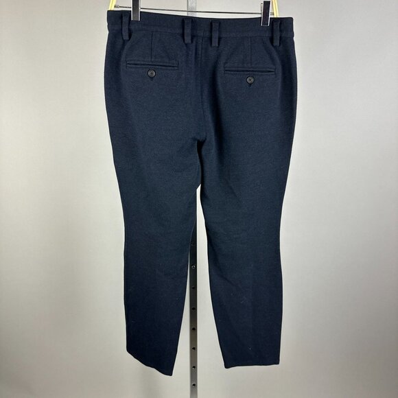 Kit & Ace Pants 32 x 29 Blue Navy Straight Leg Slim Stretch Classic Wool Blend - Picture 2 of 4
